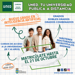 ¡Recuerda!: abierta la matrícula para estudiar en la UNED también desde Ciudad Rodrigo