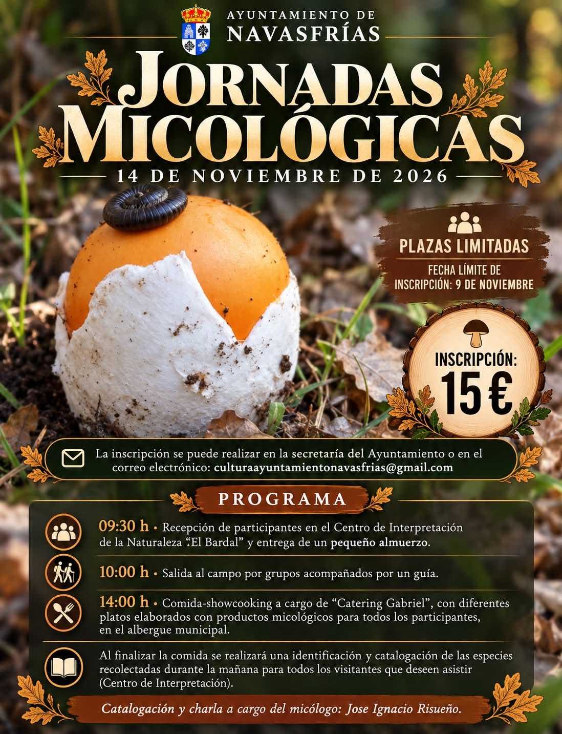 Navasfrías organiza unas jornadas micológicas para el día 14 de noviembre
