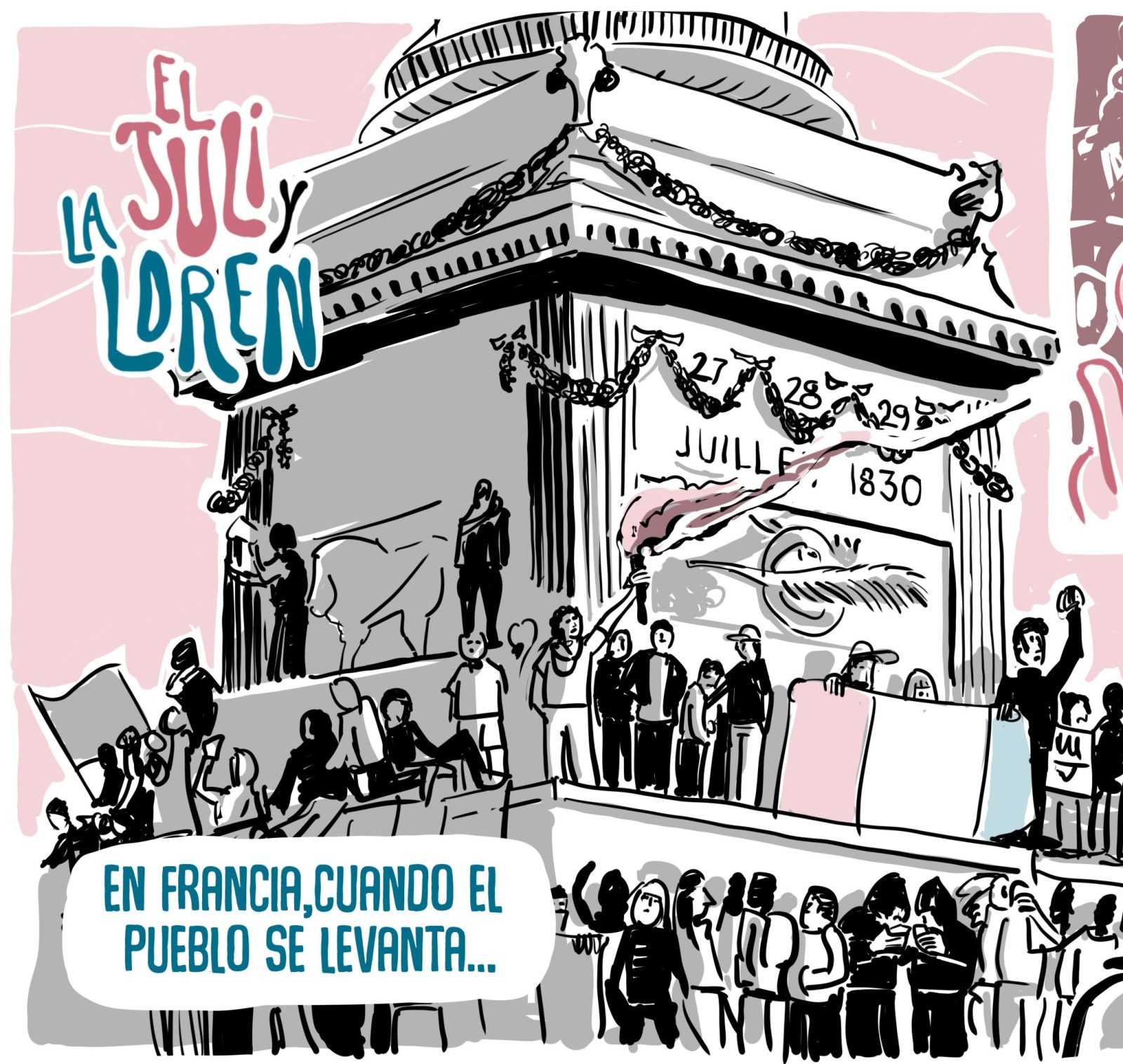 Las revueltas francesas en la tira de El Juli y La Loren