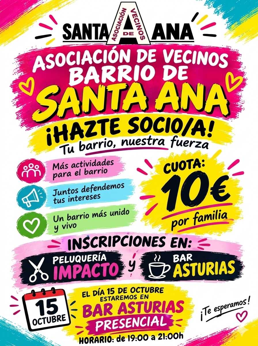 La asociación de vecinos de Santa Ana inaugura su propio canal de WhatsApp y anima a asociarse